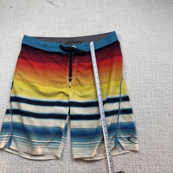 Rip Curl Board Short Swim Trunk Bathing Suit Men Striped Mirage Multicolor Read - Picture 7 of 16